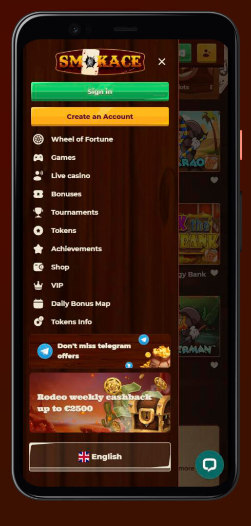 aplikace menu smokace-casino